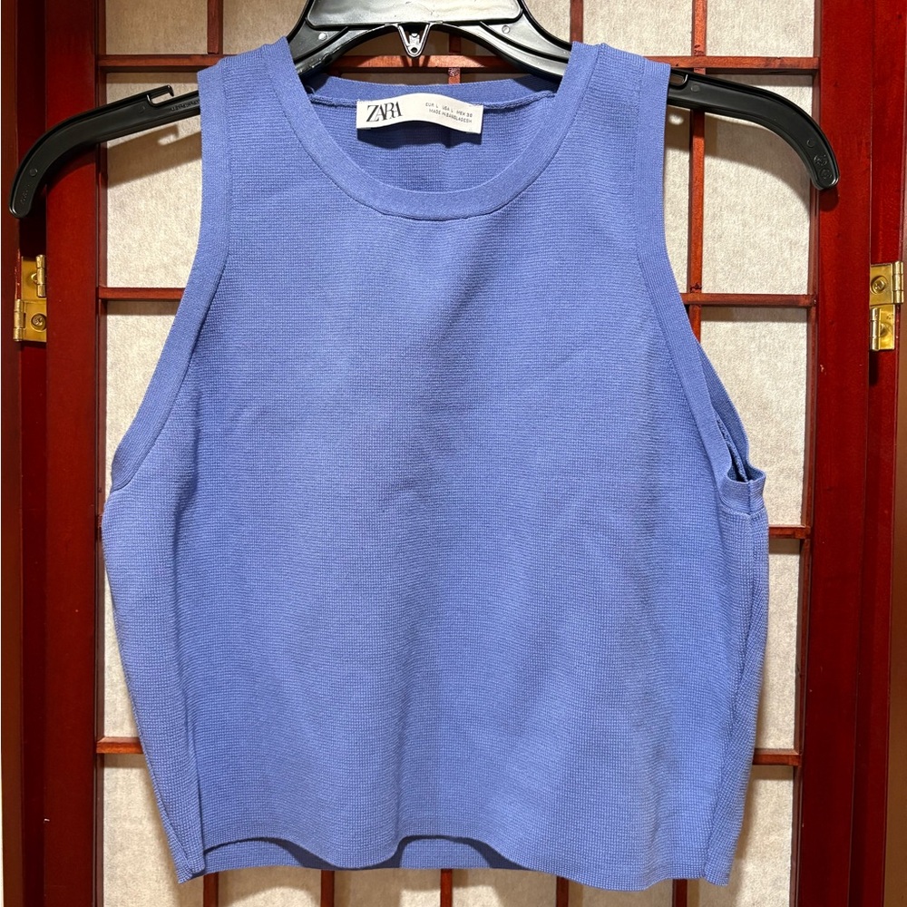 Zara Periwinkle Knit Sleeveless Tank